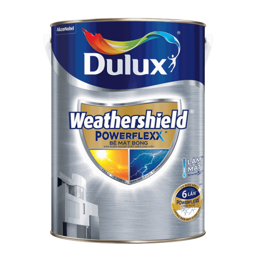 Dulux ngoại thất Weathershield PowerFlexx bề mặt Bóng